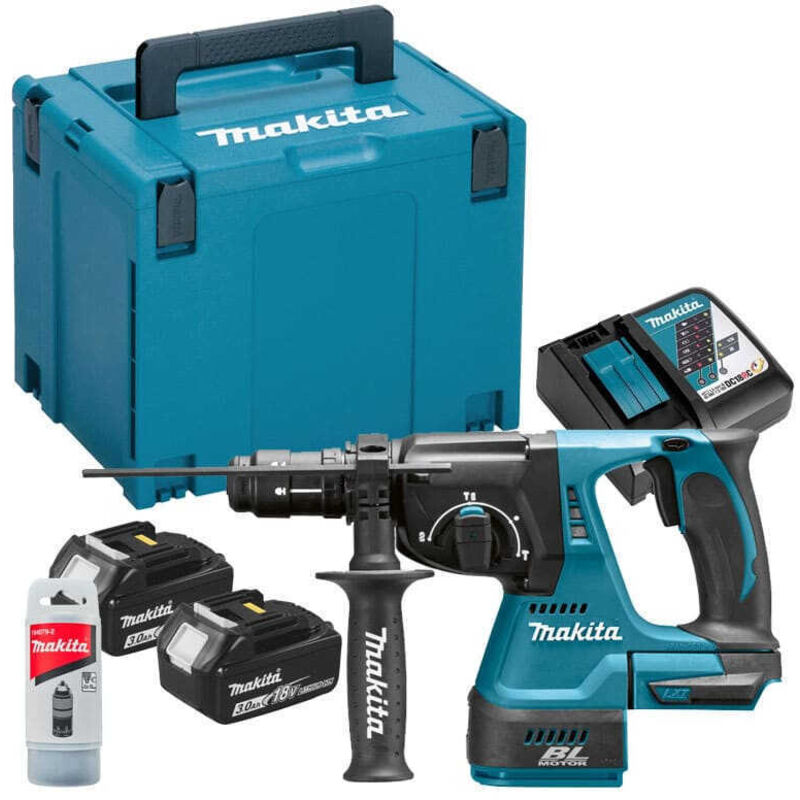 Perfo burineur 18V LXT SDS Plus 2J 2x3.0 Ah en MAKPAC MAKITA DHR243RFJ - vue 2