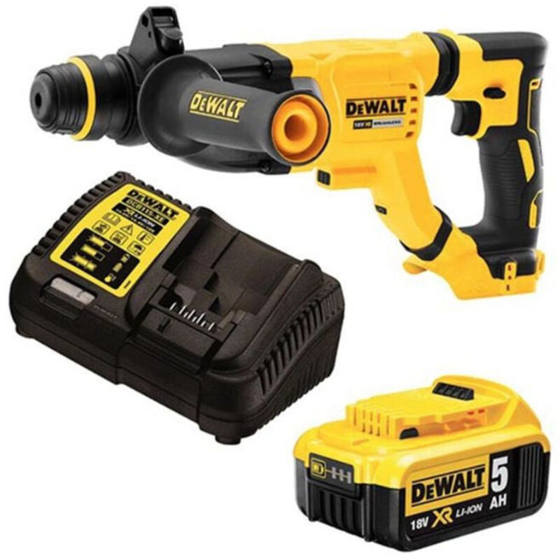 Dewalt - Perforateur-burineur SDS-Plus xr 3 Joules - Ø28 mm avec une batterie 18V 5aH - chargeur - coffret - DCH263P1-QW