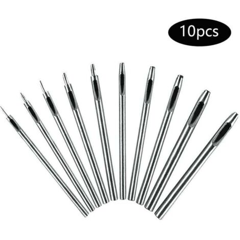 Perforateur Cuir 10 Pièces Emporte Pièce à Frapper Pointeau a Frapper Emporte Piece Cuir Papier Joint Moteur Creux Trou Poinçon Creux en Acier Rond Set Poinçon Creux En Cuir