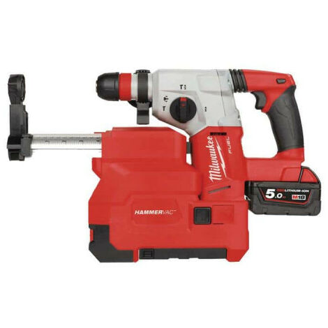 Perforateur MILWAUKEE SDS-Plus FUEL M18 CHXDE-502C avec système d'aspiration - 2 batteries 18V 5.0Ah - 1 chargeur rapide M12-18FC 4933448185