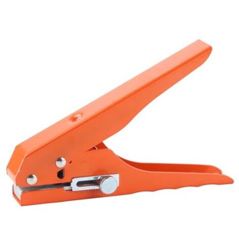 Perforateur Monotrou 10mm Portable et Réglable en Fer avec Échelle pour Carton, Papier, PVC, Bandes de Chant, Cartes Bancaires et Placage de Bois Fin