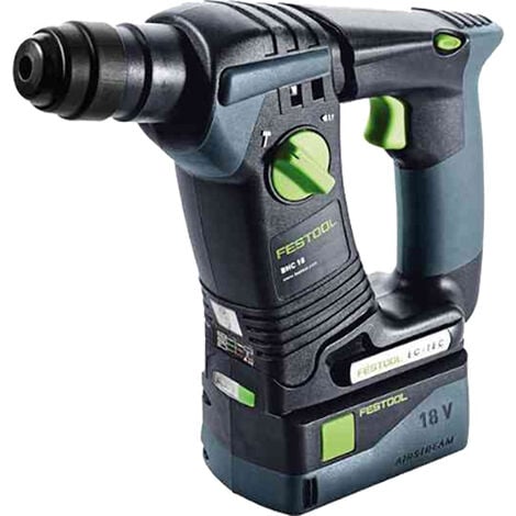 Perforateur sans fil bhc 18 li 5,2 l-plus - Tension de la batterie : 18 V - Capacité de la batterie : 4 Ah - Poids : 1,9 kg - Version : BHC 18 HPC 4,0 I-Plus - FESTOOL