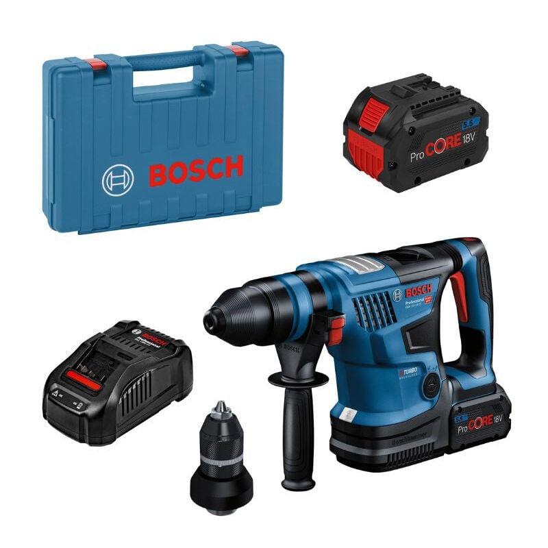 Bosch - Perforateur sans-fil Bi turbo 0611914003 - gbh 18V34 cf Pro sds Plus + 2 batteries 5,5Ah + chargeur