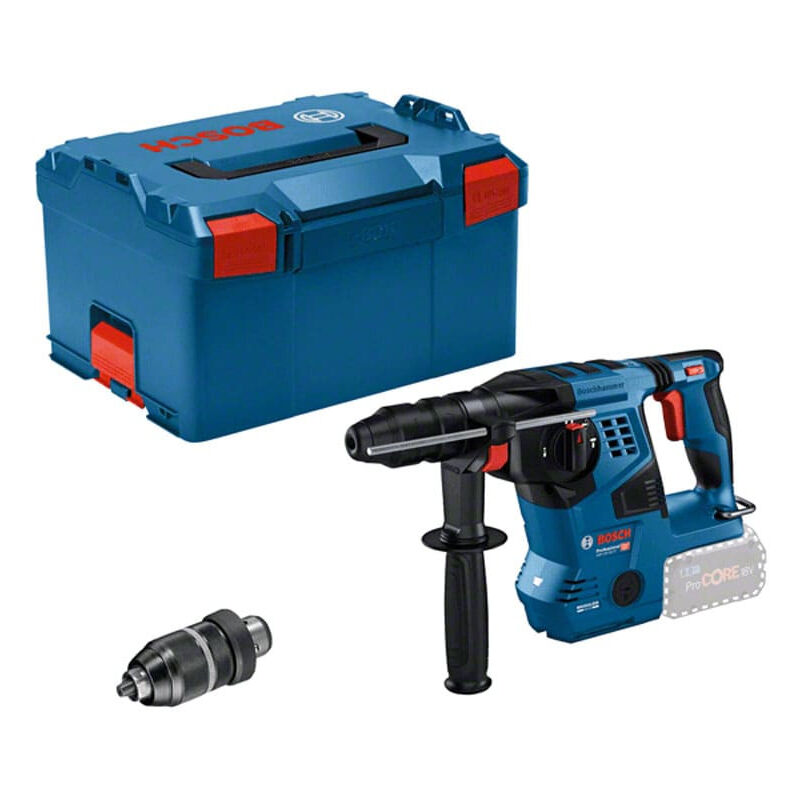 Bosch Professional 18V System perforateur sans fil GBH 18V 28 CF avec poignée auxiliaire tube de graisse mandrin automatique calage BOXX BOXX