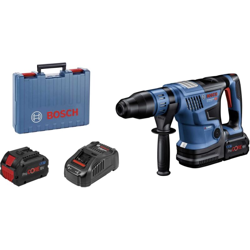 Marteau perforateur sans fil BITURBO GBH 18V-36 C Bosch avec 2x batteries 5,5 Ah + chargeur en coffret