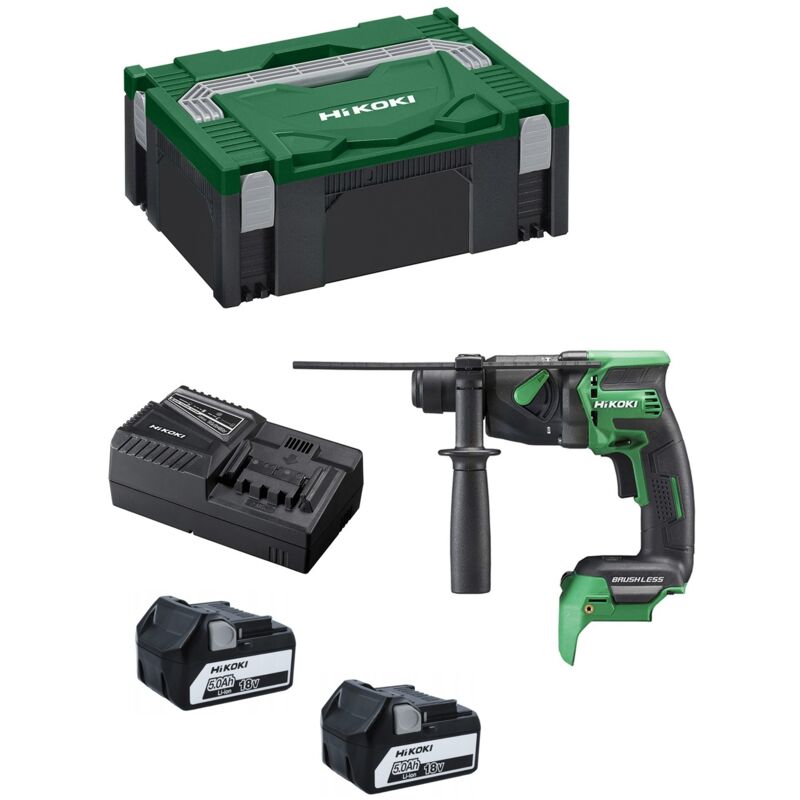 Perforateur SDS+ 18 mm Brushless 18V HIKOKI 5Ah Compact Li-Ion 1.3J - DH18DPBWPZ