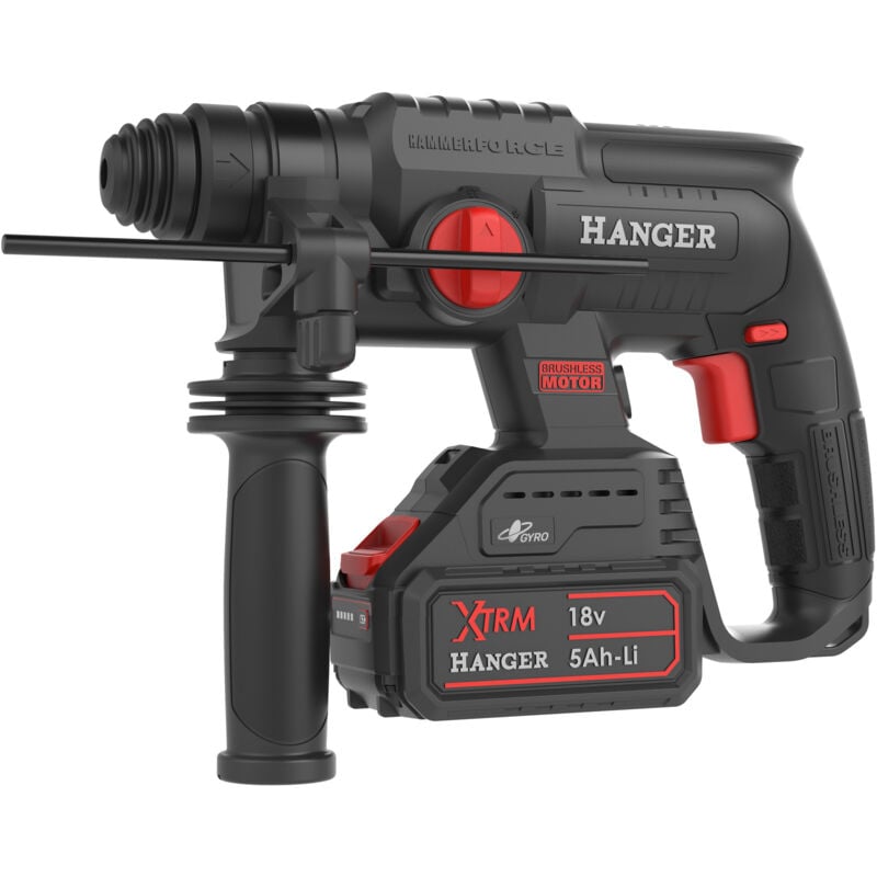 Hanger - Perforateur SDS-Plus 18V HX18-22X5 + 2 batteries 5Ah + chargeur + Hangbox 401201