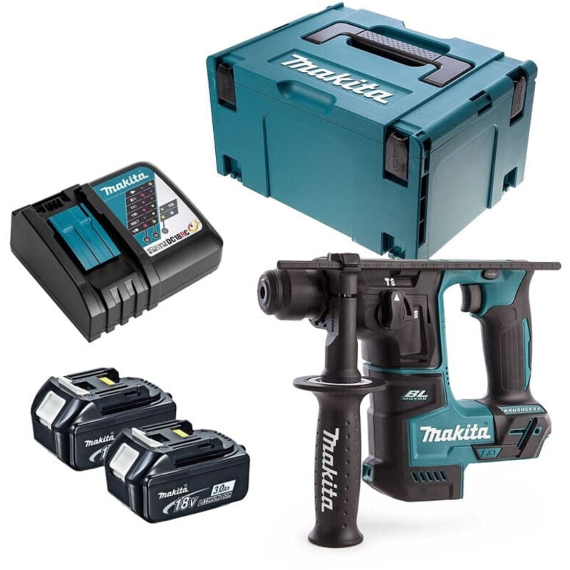 Makita - Perforateur SDS-Plus 18V lxt 1,2 j (2x3,0 Ah) en makpac DHR171RFJ