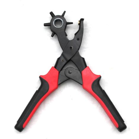 Perforatrice à cuir [Kit parfait] Perforatrice à ceinture professionnelle - Rouge