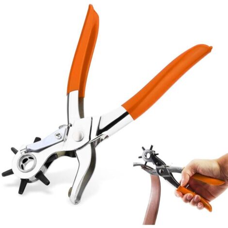 Perforatrice professionnelle pour cuir - Avec règle pour ceintures/montres