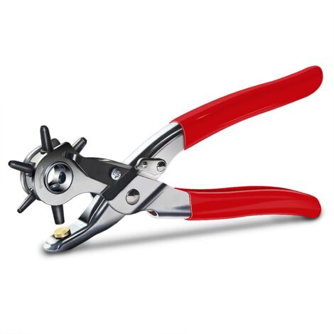 Perforatrice robuste pour cuir, idéale pour les ceintures, les colliers pour chiens, les selles, les chaussures, les tissus et les projets de bricolage ou d'artisanat.