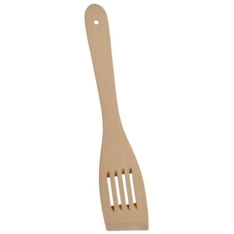 Perforierter Holzspatel zum Wenden von Fleisch und Pfannkuchen