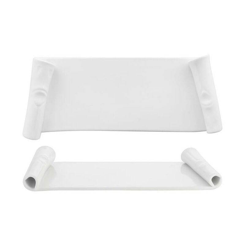 Pergamena vassoio trapezioidale in ceramica