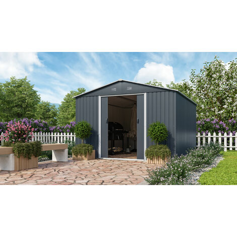 Pergart Gerätehaus "Dresden II 1012", schwarz, 10,33 m²