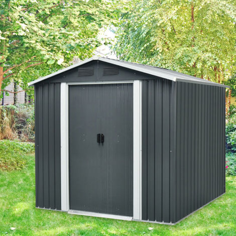 Pergart Gerätehaus "Dresden II 86", schwarz, 3,66 m²