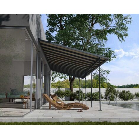 Pergola 25.8m² gris anthracite - Palram - 705604