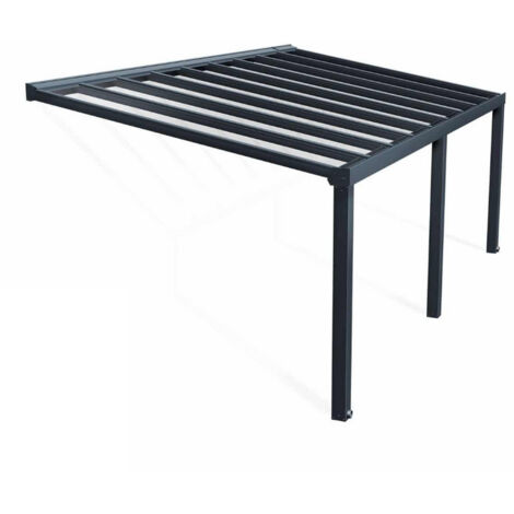 pérgola 3,4x6,6m gris - 705927 - palram -