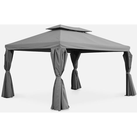 Pérgola 3x4m con cortinas - Divodorum