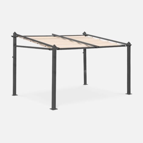 Pérgola 3x4m de aluminio con cubierta corredera