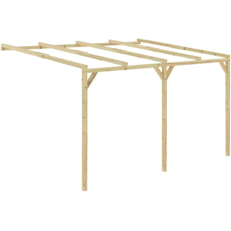 Pergola à appentis 4 x 3 x 2,1 m Bois