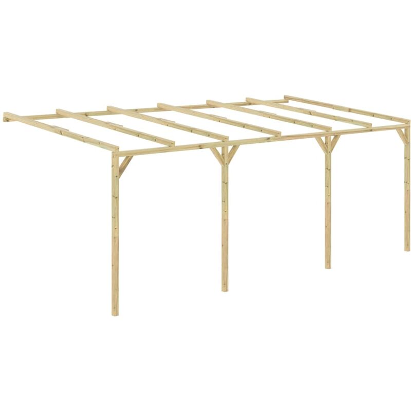 Pergola à appentis 6 x 3 x 2,1 m Bois