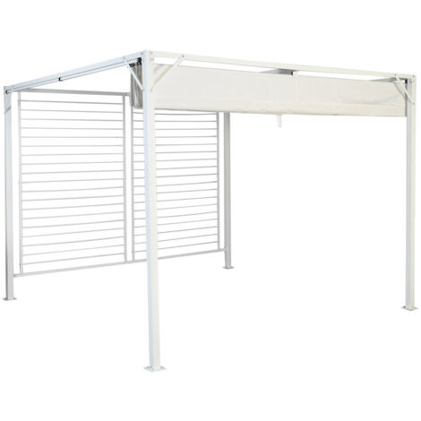 Pergola Acero Poliester 296X296X225 Blanco MB200827