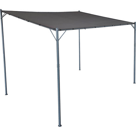 Pergola addossata ribes 3,5x2,5xh.2,10/2,50 mt, antracite