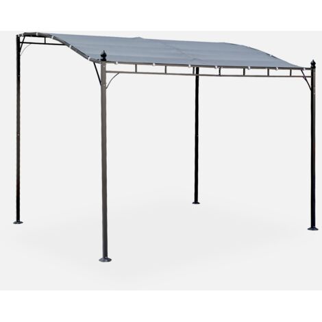 Pérgola adosada de acero, 3x2.5m