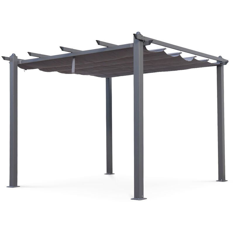 

Pergola, Aluminio, Gris, 3 m x 3 m - Gris