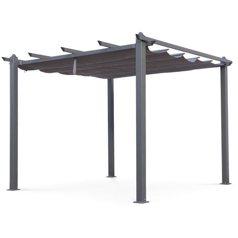 Pergola, Aluminio, Gris, 3x3 m | Condate3X3