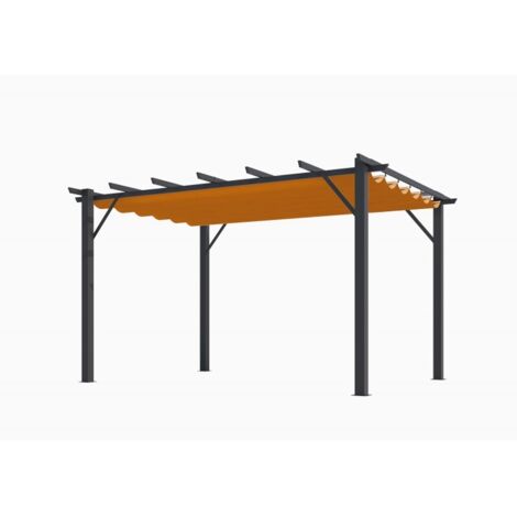 Pergola aluminium 12 m2 gris anthracite - Habrita - per 4030 gr