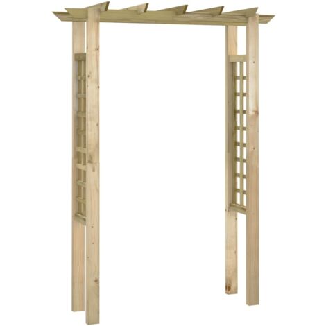 Pérgola/Arco de rosas madera impregnada 150x60x204 cm vidaXL