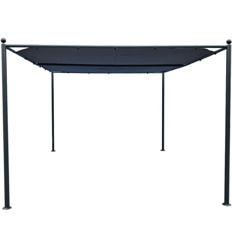 Pergola avec toile d'ombrage 3 x 4m 180g/m2 WERKA PRO