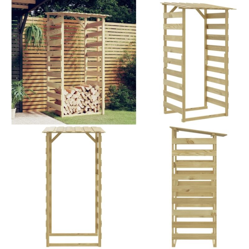 Pergola avec toit 100x90x200 cm Bois de pin imprégné - pergola - pergolas - Home & Living - Brun