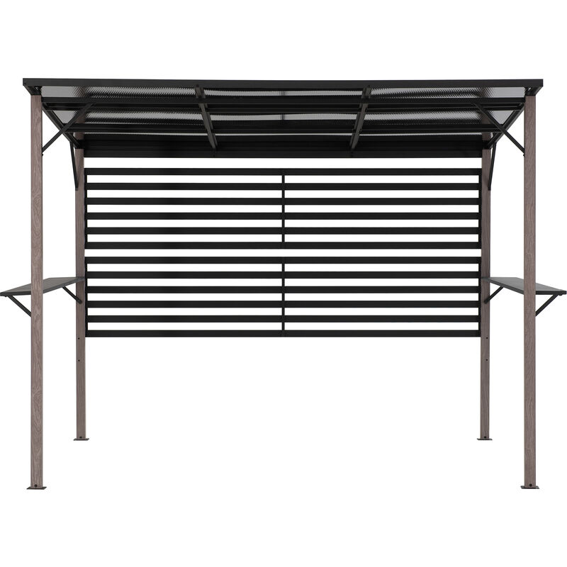 Pergola balnéo aluminium/acier denali en anthracite - 252cm x 282cm