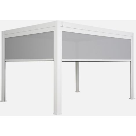 Pérgola bioclimática 3x4m + 2 toldos verticales de 3m y 4m