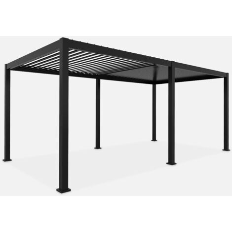 Pérgola bioclimática 3x6m de aluminio con lamas orientables