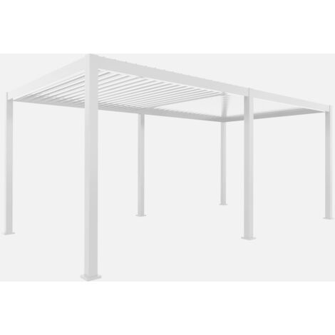 Pergola bioclimatica 3x6m in alluminio, lamelle orientabili