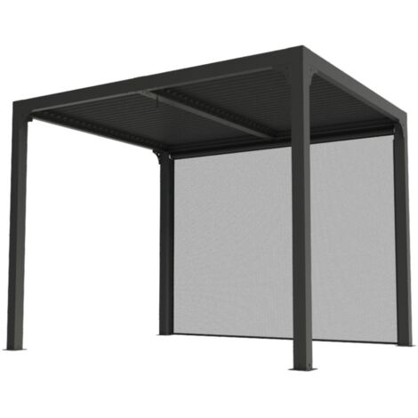 pérgola bioclimática 7,20 m2 gris antracita - per 2430r bi - habrita -
