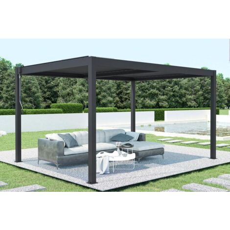 Pérgola bioclimática de Aluminio SANTA 4x3m Gris antracita