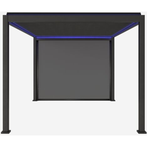 Pérgola bioclimática eléctrica Triomphe 3x4m LED + toldo 3m