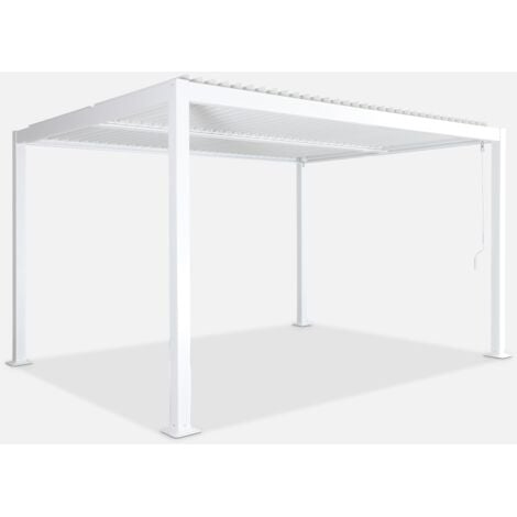 SWEEEK Pergola bioclimatica 3x4m in alluminio e acciaio, lamelle orientabili