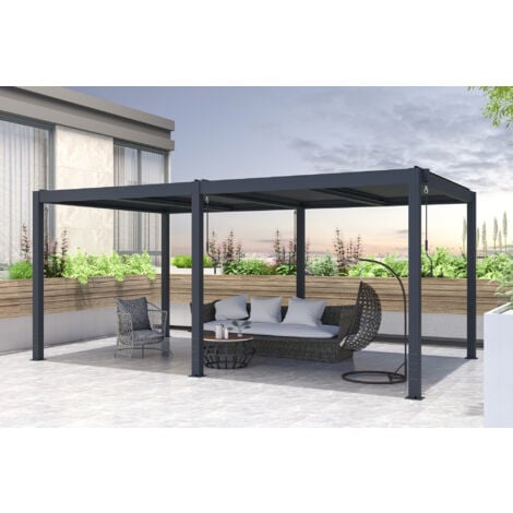 Pérgola bioclimática SANTA 5x3m Gris antracita