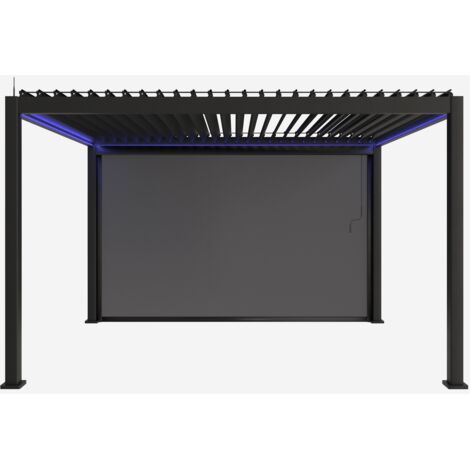 Pérgola bioclimática Triomphe 3x4m LED + toldo de 4m