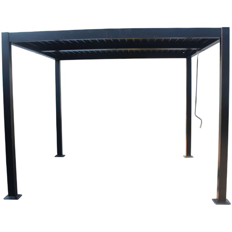 Hydra - Pergola bioclimatique 3x3m structure en aluminium gris anthracite