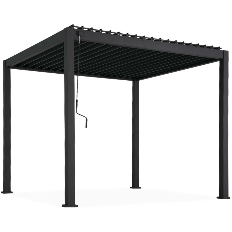 Pergola Bioclimatique gris anthracite – Triomphe – aluminium. à lames orientables 3x3 m