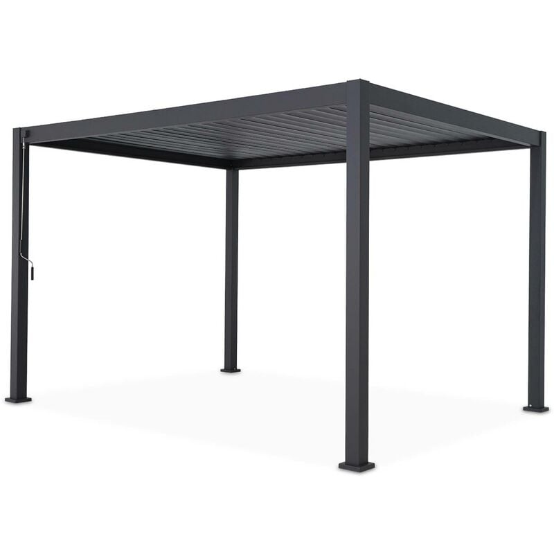Sweeek - Pergola Bioclimatique gris anthracite – Triomphe – 3x4m. aluminium. à lames orientables