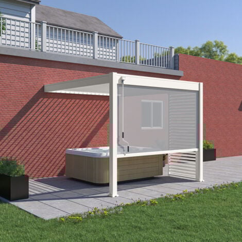 OMBREA Pergola Bioclimatique Ombréa VS 3x3M adossée – Blanc V2