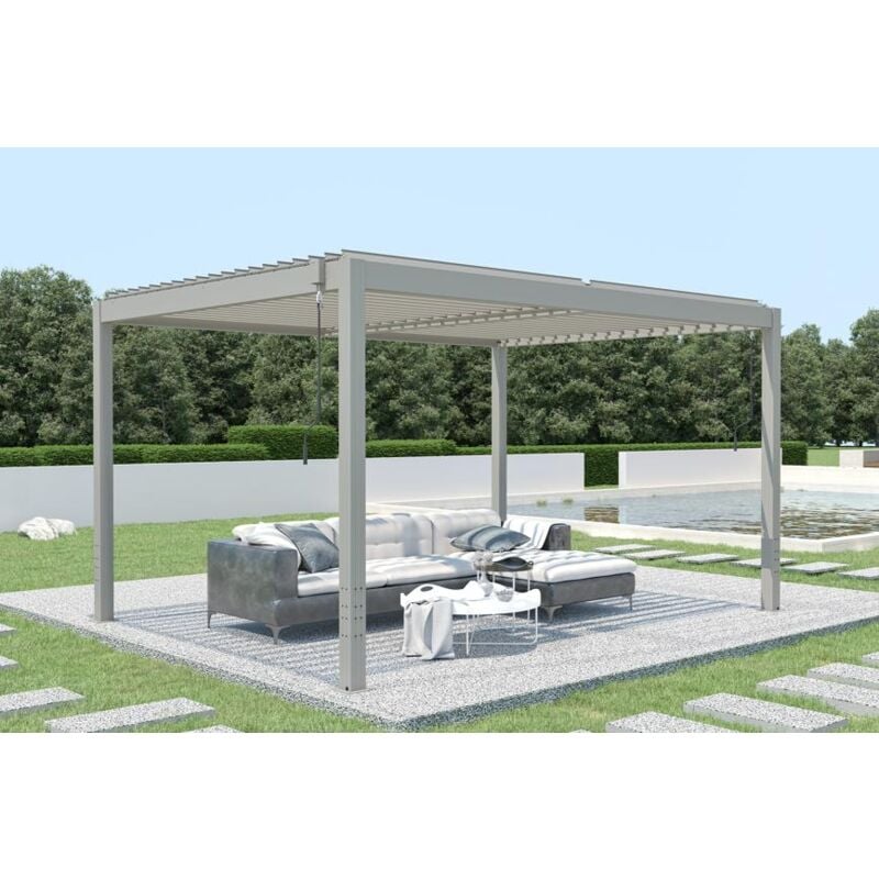 Pergola Bioclimatique santa 4x3m Aluminium Taupe