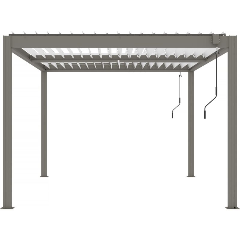 Pergola bioclimatique 'Windsor' - 3 x 4 m - Taupe